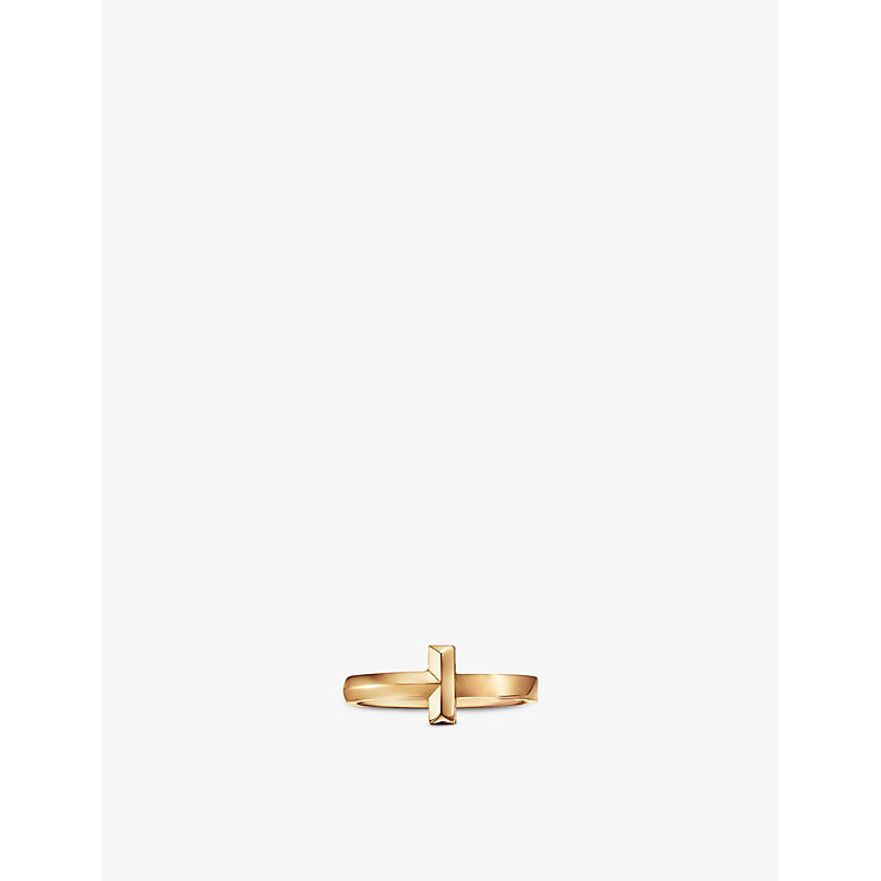 Tiffany & Co Womens Gold Tiffany T T1 Narrow 18ct Yellow Gold Ring