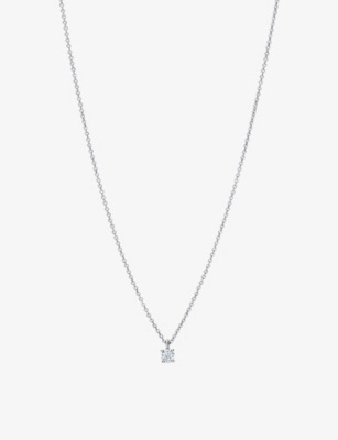 Tiffany & Co Round Diamond 0.67 cts H VS2 Solitaire Necklace in Platin