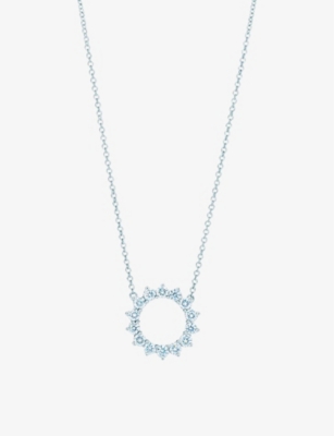 Tiffany & Co Open Circle Platinum And 0.47ct Diamond Necklace