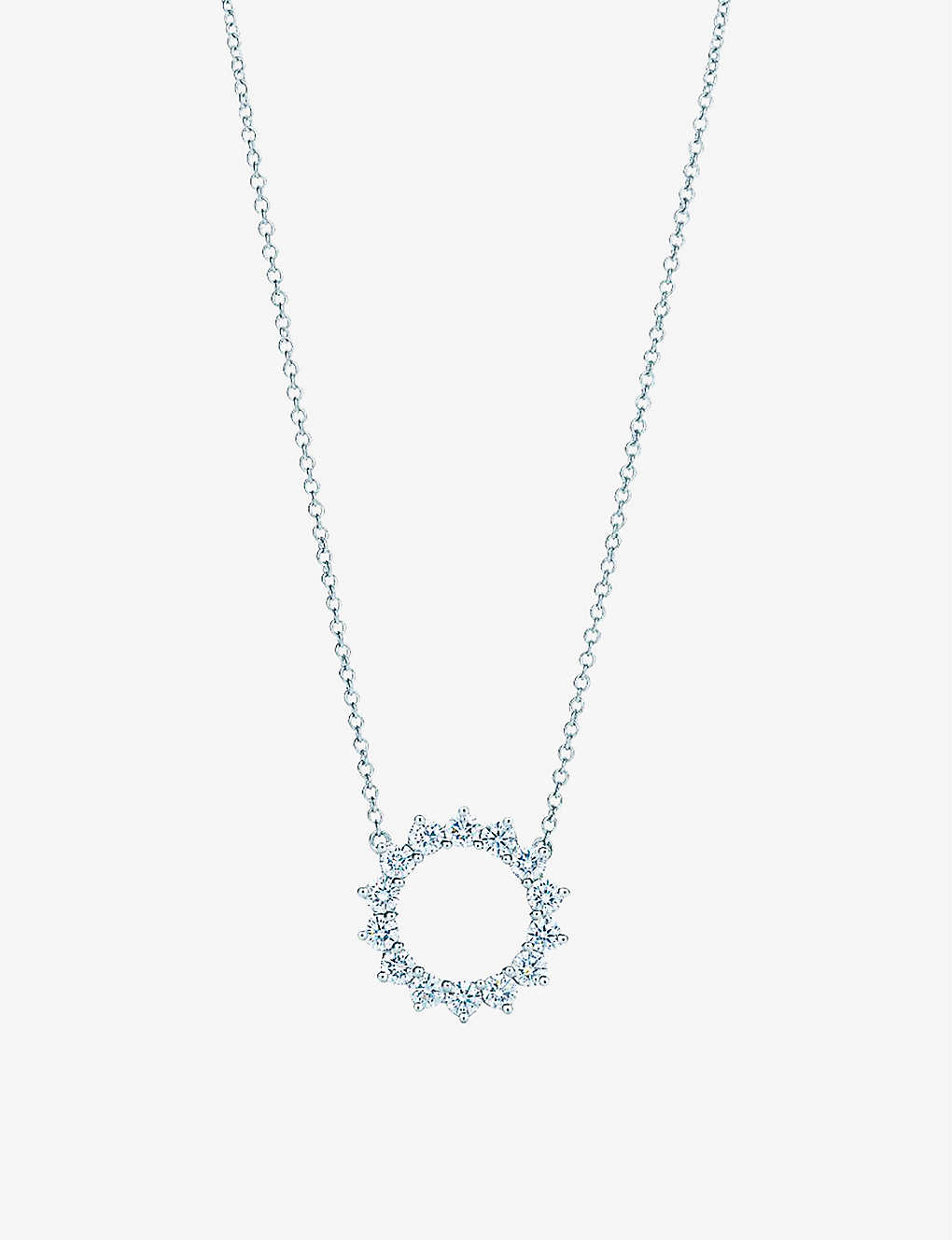 Tiffany & Co Open Circle Platinum And 0.47ct Diamond Necklace