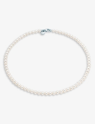 Tiffany & Co Womens Sterling Silver Ziegfeld Freshwater Pearl And Sterling Silver Necklace