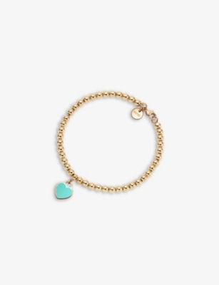 Tiffany & Co Womens 18ct Gold Return To Tiffany™ Extra Small 18ct Yellow Gold Beaded Bracelet