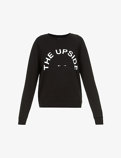 THE UPSIDE: Bondi Crew logo-print cotton-jersey sweatshirt