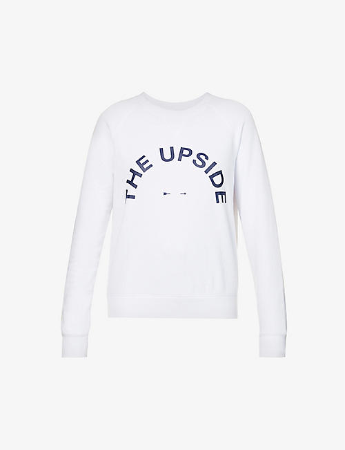 THE UPSIDE: Bondi Crew logo-print cotton-jersey sweatshirt
