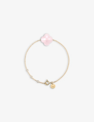 Morganne Bello Clover Pink Quartz Bracelet