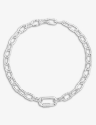 APM MONACO APM MONACO WOMEN'S SILVER YACHT CLUB STERLING SILVER AND ZIRCONIA CHAIN NECKLACE 44830903