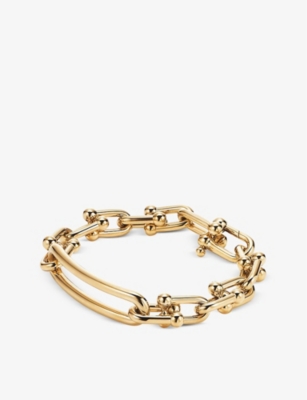 Tiffany Lock Bangle Bracelet in Yellow Gold, Size: Extra Large |Lock Men's and Women's Bracelet