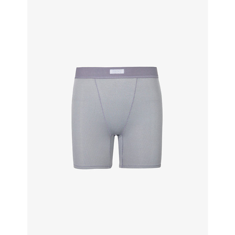 SKIMS HIGH-RISE RIBBED STRETCH-COTTON JERSEY SHORTS,R03740758