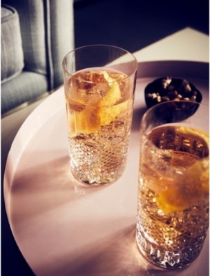 WATERFORD: Irish Lace crystal HiBall glasses set of two