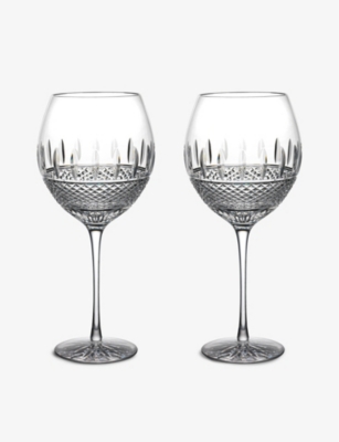 Waterford Irish Lace Crystal Red Wine Glasses Set Of Two