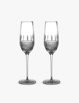 Waterford Irish Lace Crystal Flutes Set Of Two