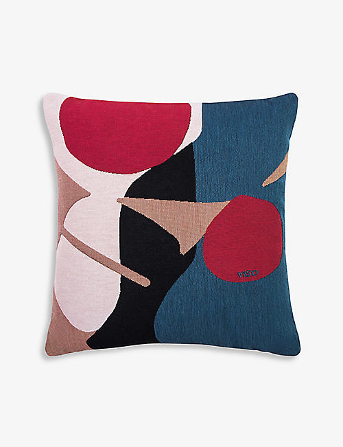 VISO: V39 graphic-print cotton-twill cushion 43cm x 43cm