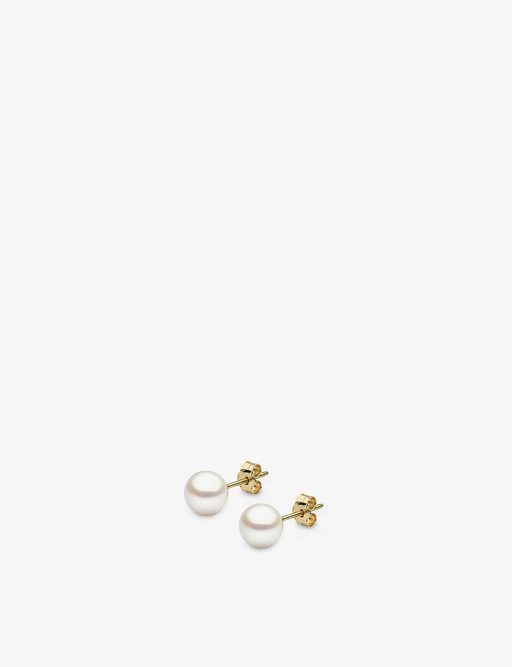 Yoko London 18ct Yellow Gold And Akoya Pearl Stud Earrings