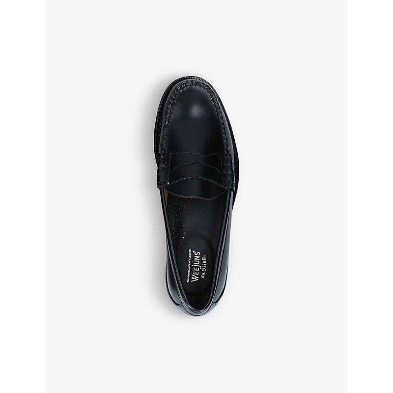 Shop Bass Weejuns Larkin Leather Loafers In Black