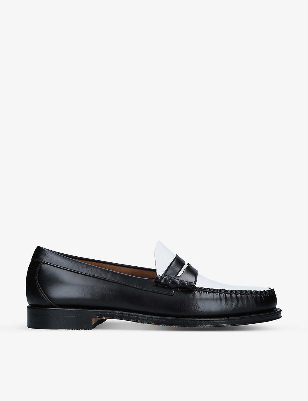 Bass Weejuns Larkin Two-tone Leather Penny Loafers In Black