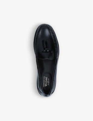 Shop Bass Weejuns Men's Black Larkin Tassel Leather Loafers