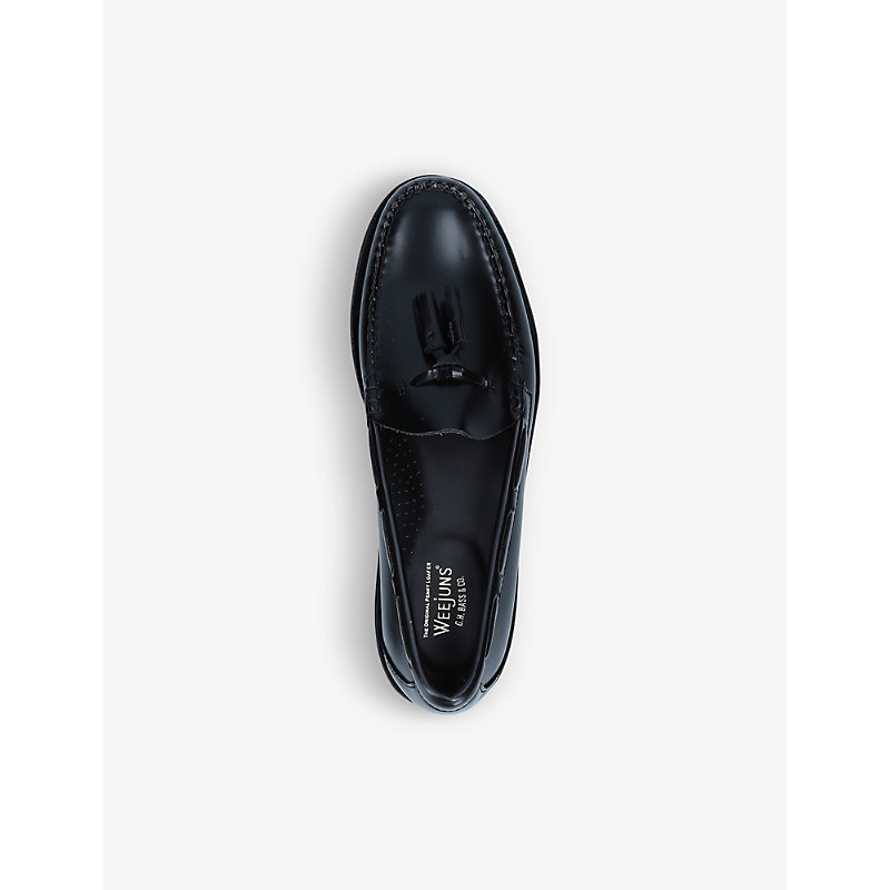Shop Bass Weejuns Larkin Tassel Leather Loafers In Black