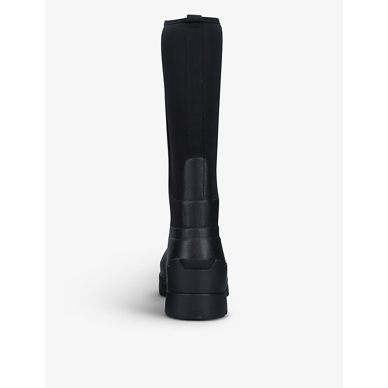 Shop Hunter Field Balmoral Hybrid Tall Rubber Boots In Black