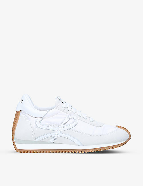 LOEWE: Flow Runner monogram leather and shell trainers