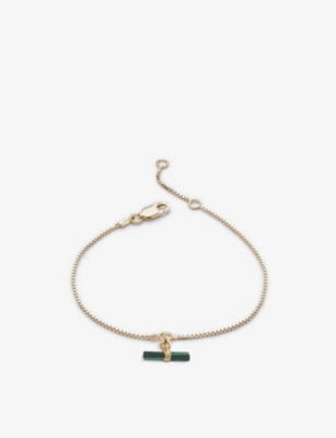 RACHEL JACKSON: Mini T-bar 22ct yellow gold-plated sterling-silver bracelet