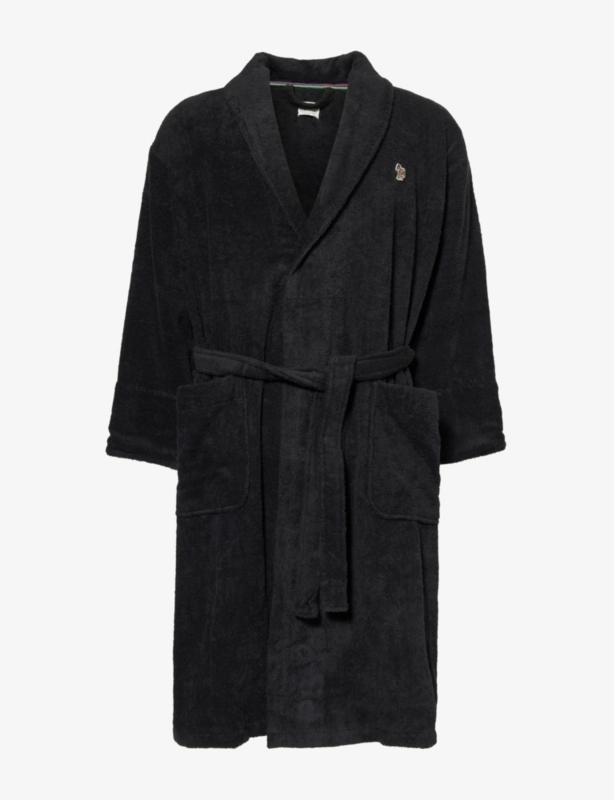 Signature logo-embroidered cotton-towelling dressing gown