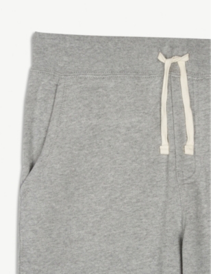 Polo Ralph Lauren Dark Sport Heather Boys' Logo-embroidered Tapered-leg Cotton-blend Jogging Bottoms In Dark Sport Heather (grey)
