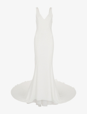 WHISTLES: Billie V-neck woven wedding dress