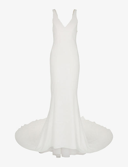 WHISTLES: Billie V-neck woven wedding dress
