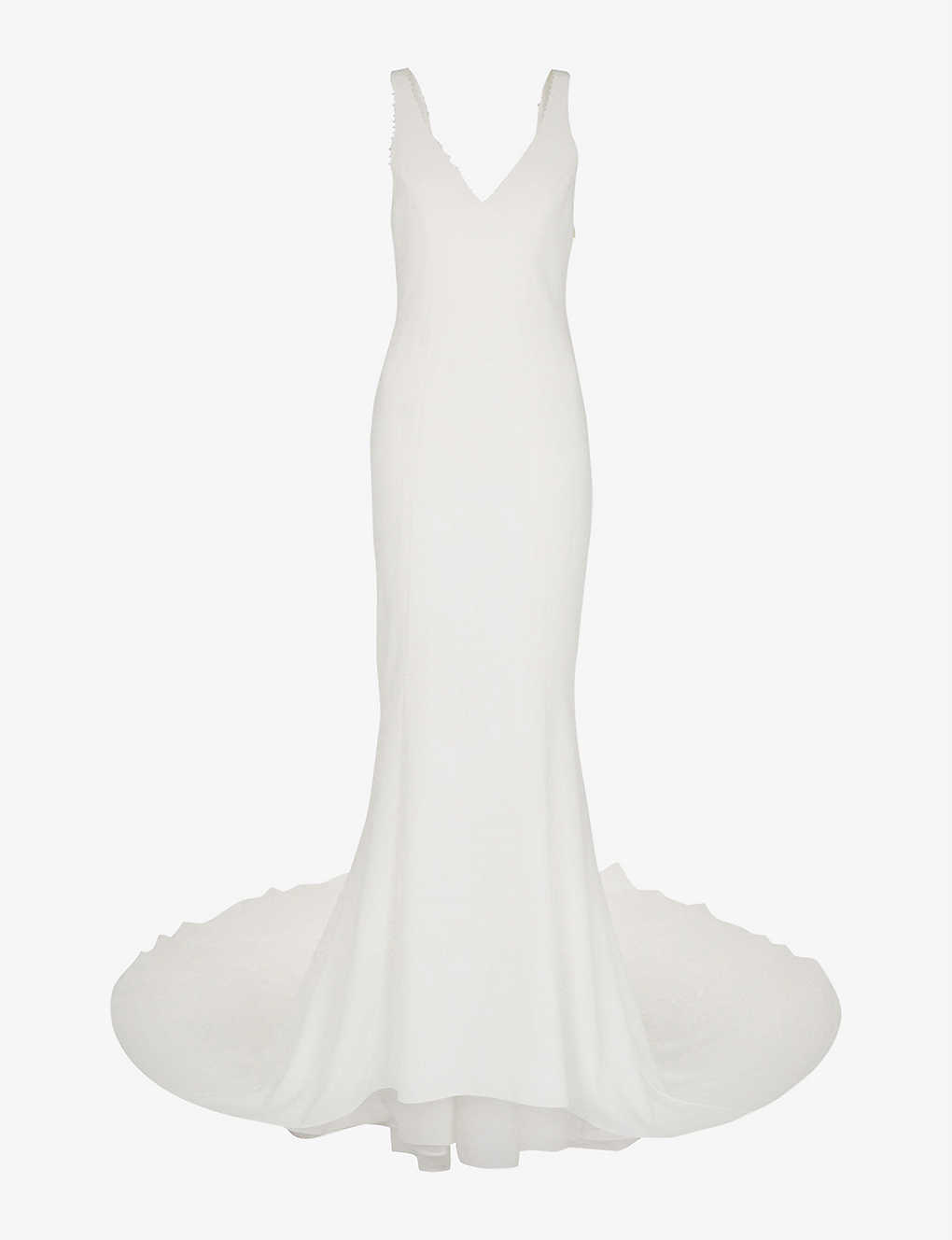 Whistles Womens Cream Billie V-neck Woven Wedding Dress 12