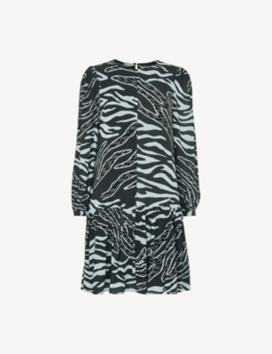 Whistles zebra outlet flippy dress