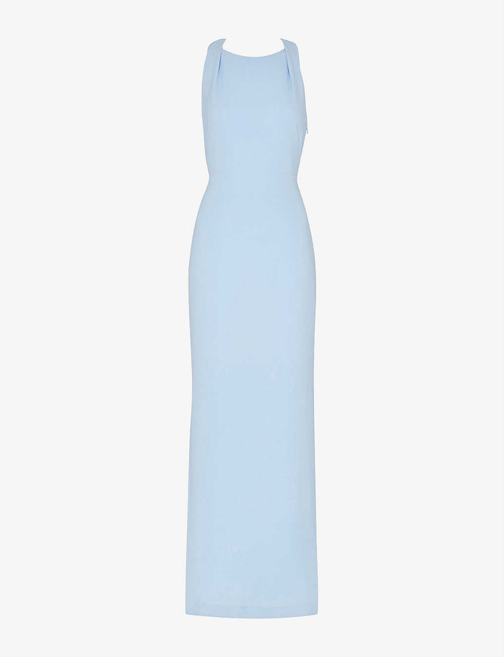 Whistles Tie Back Maxi Dress In Pale Blue