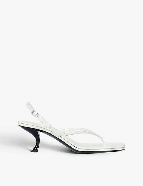 THE ROW: Constance leather heeled sandals