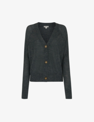 whistles black cardigan