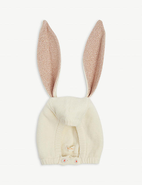 MERI MERI: Bunny organic-cotton baby bonnet