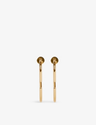 Shop Valentino Garavani Women's Gold Vlogo Gold-toned Brass Earrings