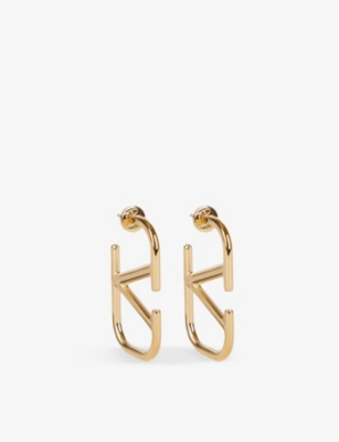 VALENTINO GARAVANI - VLOGO gold-toned brass earrings | Selfridges.com