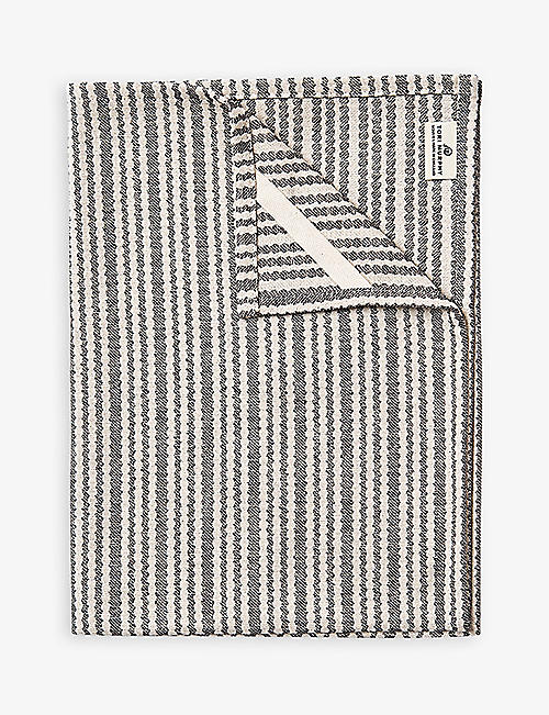 TORI MURPHY: Scallop Stripe cotton tea towel