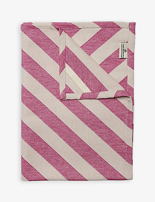 TORI MURPHY: Totto striped cotton tea towel 50cm x 70cm