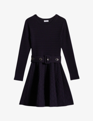 Maud belted stretch-...