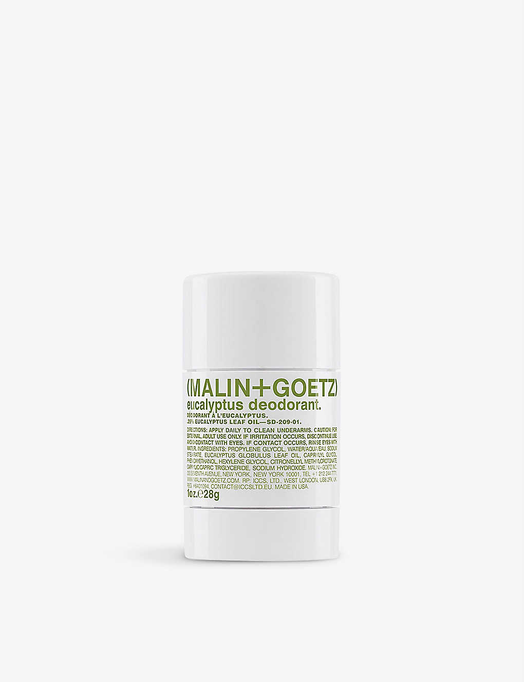 Malin + Goetz Eucalyptus Travel-size Deodorant, 28g In Colourless