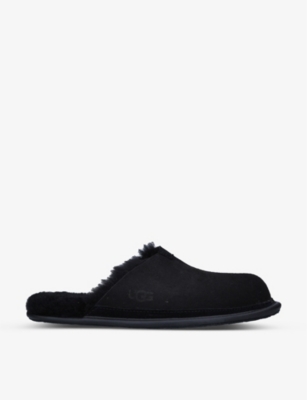 UGG: Hyde faux-fur lined leather slippers