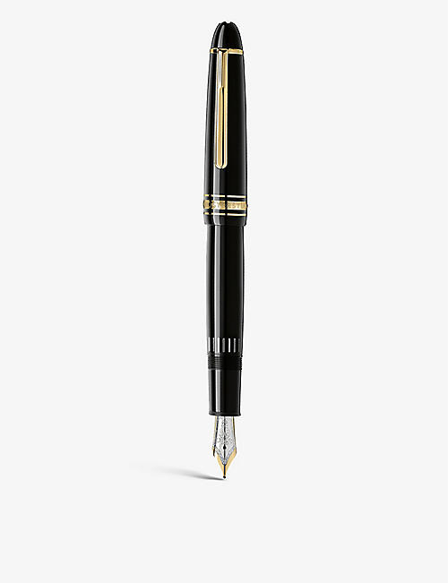MONTBLANC: Meisterstück LeGrand 14ct gold-plated resin fountain pen