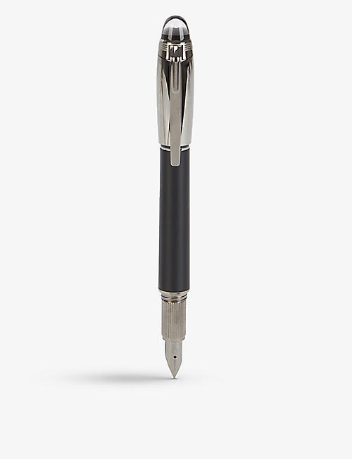MONTBLANC: Starwalker Doué resin, 14ct yellow gold and rhodium-plated fountain pen