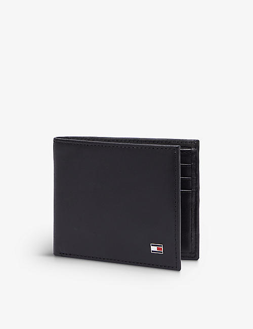 TOMMY HILFIGER: Eton brand-plaque leather bilfold wallet