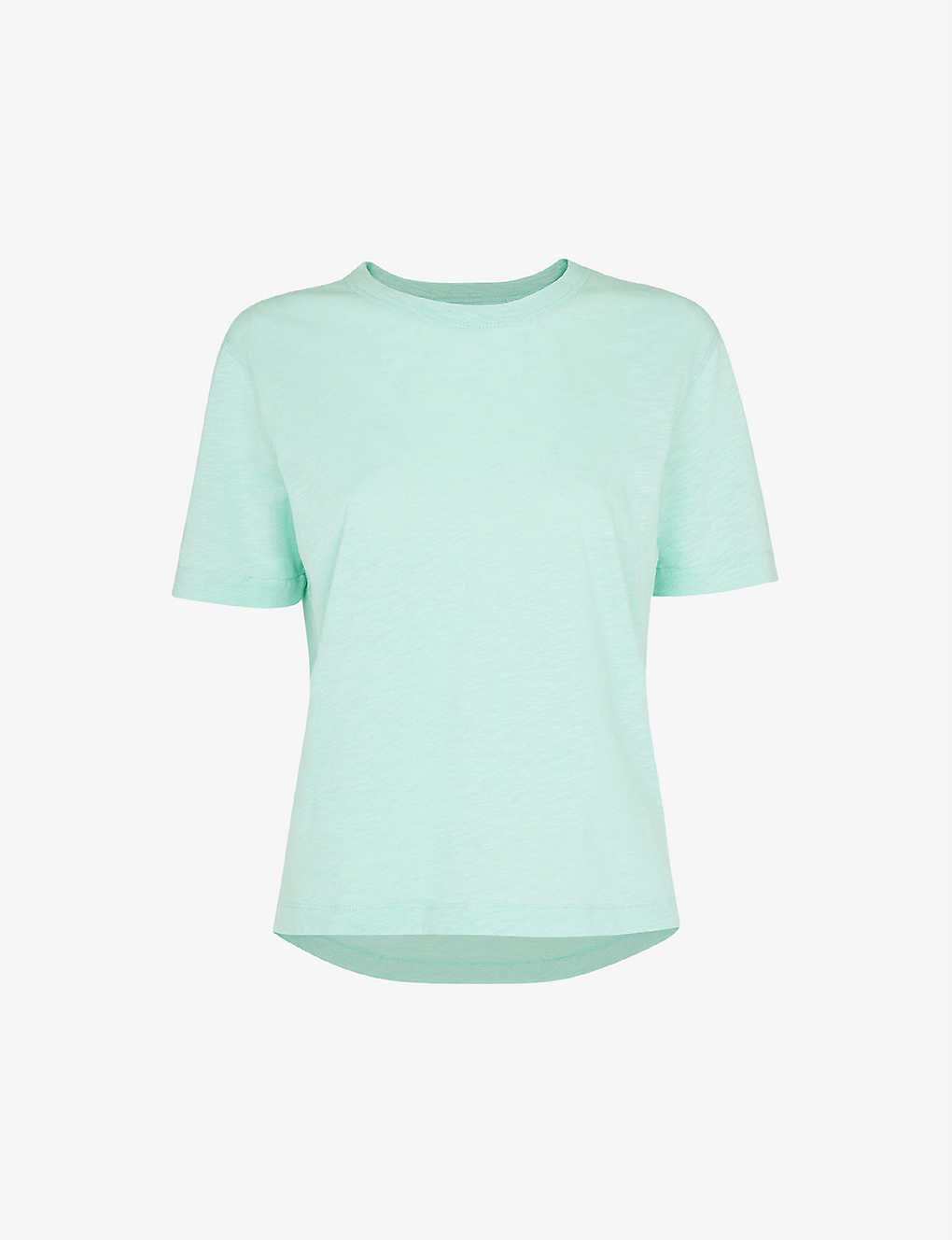 Whistles Womens Emily Ultimate Cotton T-shirt L In Light Green