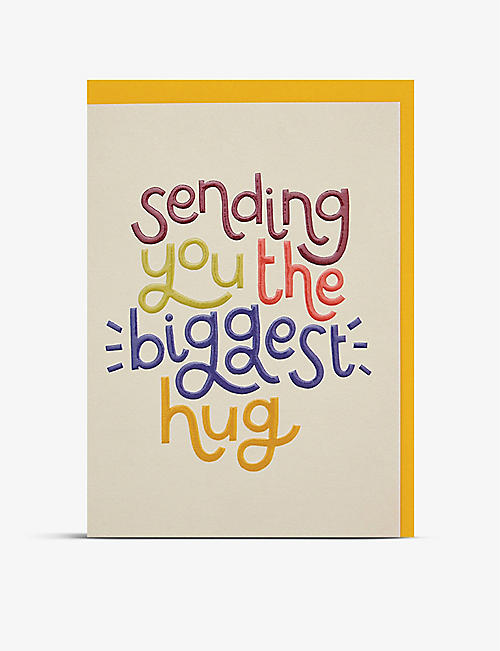 RASPBERRY BLOSSOM: Sending You The Biggest Hug greetings card 17.2cm x 12.5cm