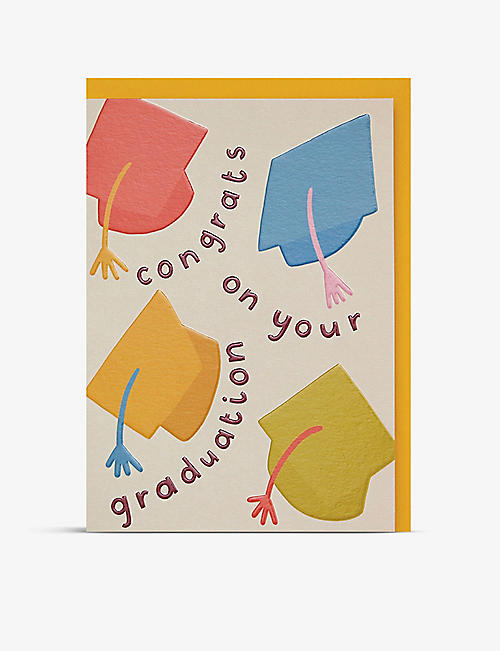 RASPBERRY BLOSSOM: Congrats on Your Graduation greetings card 12.5cm x 17.2cm