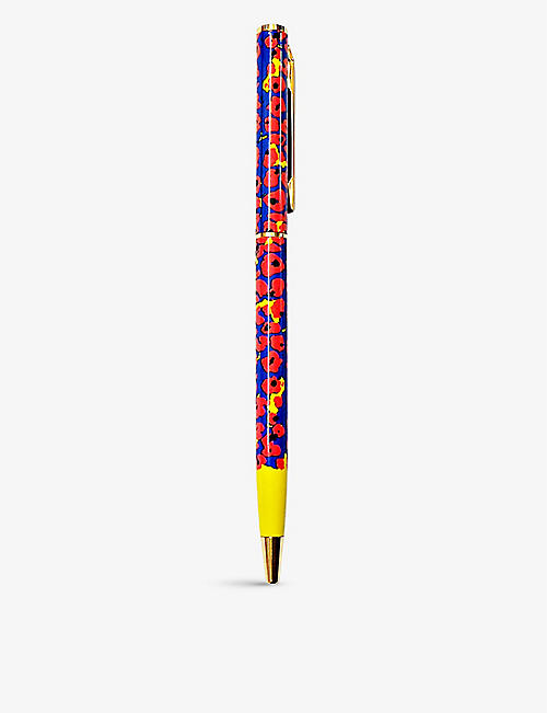 THE COMPLETIST: Painter Flower gold-trimmed metal fine ballpoint pen