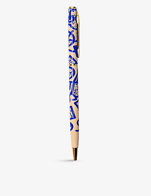 THE COMPLETIST: Memphis gold-trimmed metal fine ballpoint pen