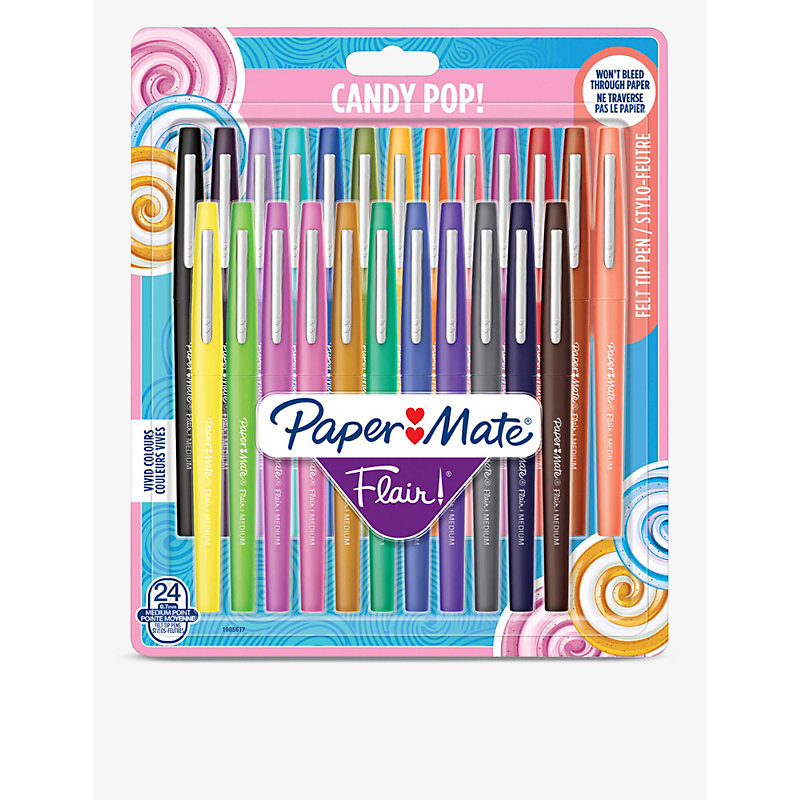 Papermate Candy Pop Flair Felt Tip Pen Set Of 24